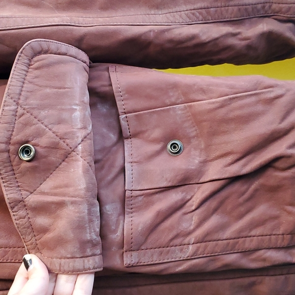 Leather Bomber Jacket Towne by London Fog - Picture 4 of 8